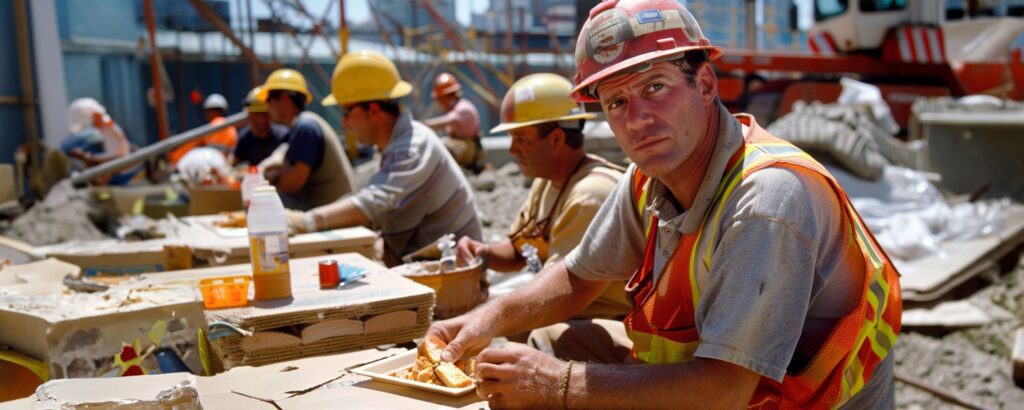 Meal Break Construction Workers