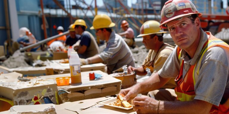 Meal Break Construction Workers